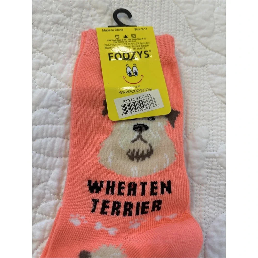 Foozy's‎ Canine Collection Wheaten Terrier Socks Women SZ 9-11  Poly Blend New